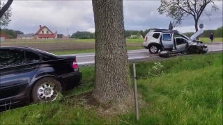 Wypadek w Wachu, na DK 53. Wymuszenie pierwszeństwa