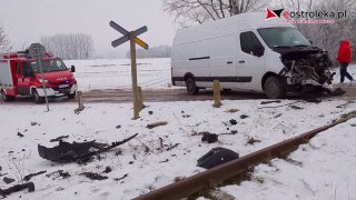 Wypadek na przejeździe kolejowym w gminie Czerwin