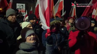 Demonstracja w Przytułach Starych, gdzie karę odbywa Maciej Wąsik