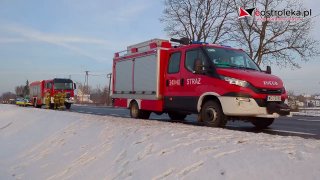 Wypadek w Olszewie-Borkach przy ulicy Warszawskiej
