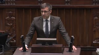 Poseł Marcin Grabowski w Sejmie - o seniorach